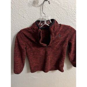 Under Armour Maroon Boys Size‎ 6 1/4 Zip Pullover Long Sleeve Shirt